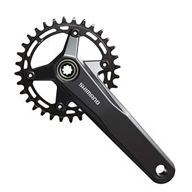Shimano FC-MT520-1, Crankset, Speed: 12, Spindle: 24mm, BCD: Direct Mount Shimano, 32, Hollowtech II, 175mm, Black, Boost, EFCMT520EXA2
