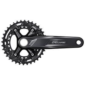 Shimano FC-M4100-2, Crankset, Speed: 10, Spindle: 24mm, BCD: 64/96, 26/36, Hollowtech II, 175mm, Black, EFCM41002BEX66
