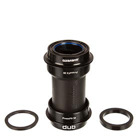 SRAM DUB PF30 Road Wide 68mm, Press Fit BB, PF30, Spindle: 28.99mm, Width: 68mm, Diameter: 46mm