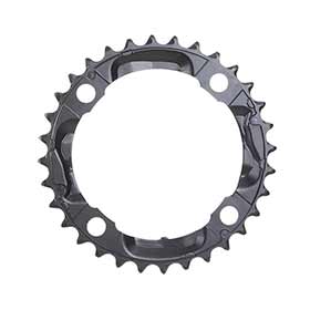 Shimano Y1LD98080, 32T, 9sp, BCD: 104mm, 4 Bolt, Deore FC-M590, Middle Chainring, For 22/32/44, Steel, Black