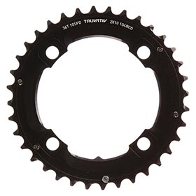 SRAM 36T, 10 sp, BCD 104mm, 4-Bolt, Outer Chainring, For L-pin GXP, Aluminum, Black, 11.6215.188.430