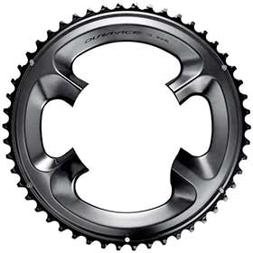 Shimano Dura Ace FC-R9100, 52T Chainring, MT, 11sp, BCD: 110, Aluminum, Black