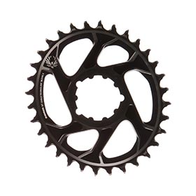 SRAM X-Sync 2 Oval, 32T Chainring, 11/12sp, BCD: Direct Mount, Aluminum, Black, 6mm offset