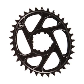 SRAM X-Sync 2 Oval, 34T Chainring, 11/12sp, BCD: Direct Mount, Aluminum, Black, 3mm offset