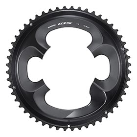 Shimano 105 FC-R7000, Chainring, Teeth: 52, Speed: 11, BCD: 110, Bolts: 4, Outer, Aluminum, Black, Y1WV98030