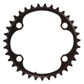 SRAM Force AXS 2x, Chainring, Teeth: 35, Speed: 12, BCD: 107, Bolts: 4, Inner, Aluminum, Black
