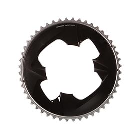 SRAM Force AXS 2x, Chainring, Teeth: 48, Speed: 12, BCD: 107, Bolts: 4, Outer, Aluminum, Grey