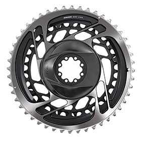 SRAM Red AXS 2x, Chainring, Teeth: 33/46, Speed: 12, BCD: Direct Mount, Pair, Aluminum, Grey