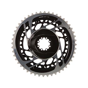 SRAM Red AXS 2x, Chainring, Teeth: 35/48, Speed: 12, BCD: Direct Mount, Pair, Aluminum, Grey
