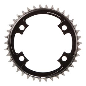 SRAM X-SYNC 2 107mm, Chainring, Teeth: 38, Speed: 12, BCD: 107, Bolts: 4, Single, Aluminum, Black