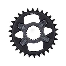 Shimano SLX SM-CRM75, Chainring, Teeth: 30, Speed: 12, BCD: Direct Mount, Aluminum/Composite/Steel, Grey