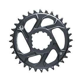 SRAM Eagle, Chainring, Teeth: 30, Speed: 11/12, BCD: Direct Mount, Aluminum, Grey, 3mm