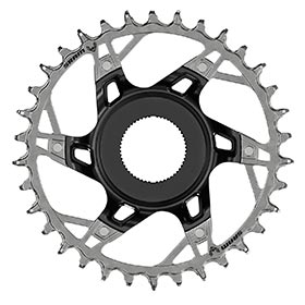SRAM XX Eagle T-Type DM E-MTB STEPS, Chainring, Teeth: 34, Speed: 12, BCD: Direct Mount, Aluminum/Steel, Black