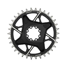 SRAM Eagle T-Type DM X0 3mm Offset, Chainring, Teeth: 34, Speed: 12, BCD: Direct Mount, Aluminum, Black