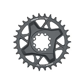 SRAM GX Eagle T-Type DM, Chainring, Teeth: 30, Speed: 12, BCD: Direct Mount SRAM 8 Bolt, Aluminum, Grey
