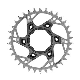 SRAM XX T-Type TQ, Chainring, Teeth: 34, Speed: 12, BCD: Direct Mount, Aluminum/Steel, Silver