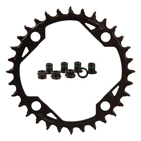 SRAM T-Type Light eMTB, Chainring, Teeth: 32, Speed: 12, BCD: 104, Bolts: 4, Aluminum, Black