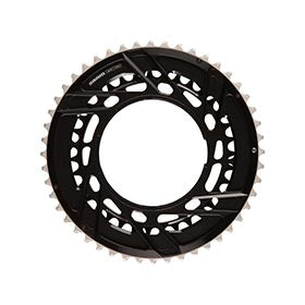 SRAM Force E1 2x Thread Mount, Chainring, Teeth: 48/35, Speed: 12, BCD: Thread Mount, Black