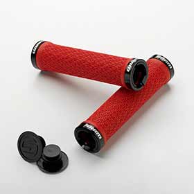 SRAM Lock-On, Grips, 130mm, Red, Pair