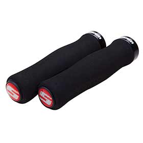 SRAM Contour Foam Locking, Grips, Pair, Black/Black