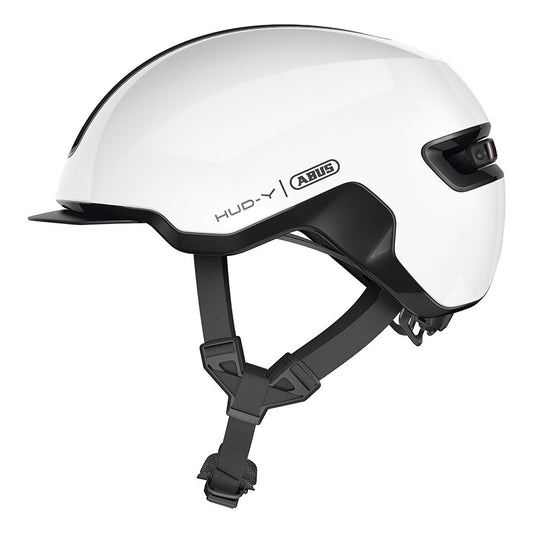 Abus, Hud-Y, Helmet, L, 57 - 61cm, Shiny White
