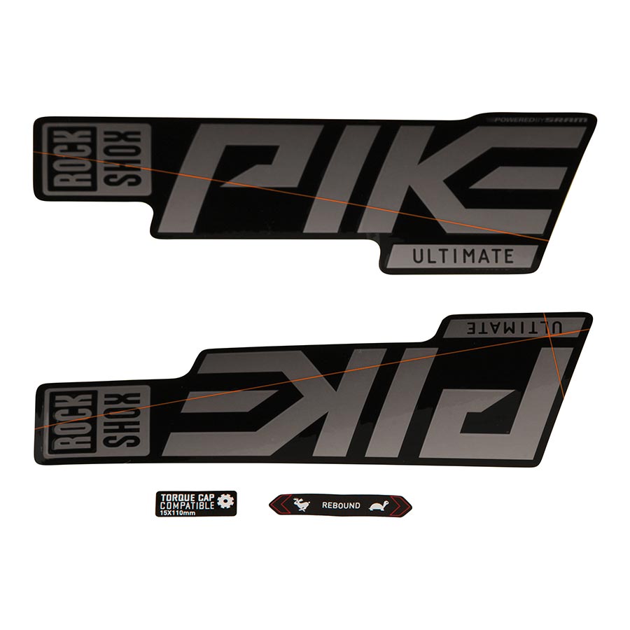 RockShox, Pike Ultimate Decal Kit, Matte Copper for Gloss Black Lowers