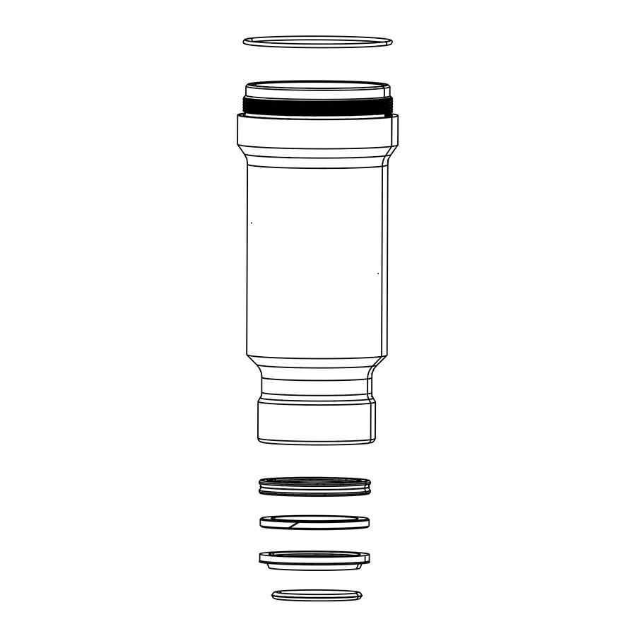 RockShox, SIDluxe SoloAir Can, 165/190x37.5-45mm, 11.4118.059.008